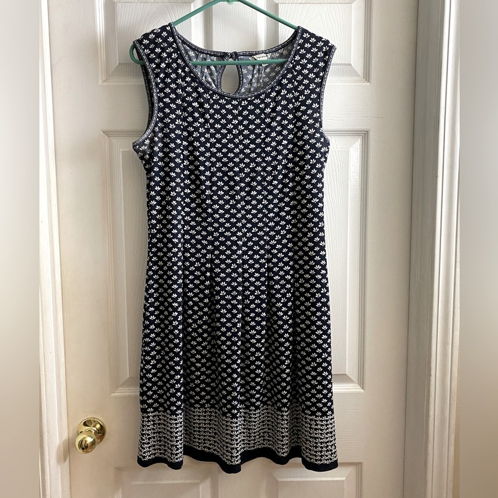 Max Studio Women’s Ditsy Floral Navy / White  Dress XL